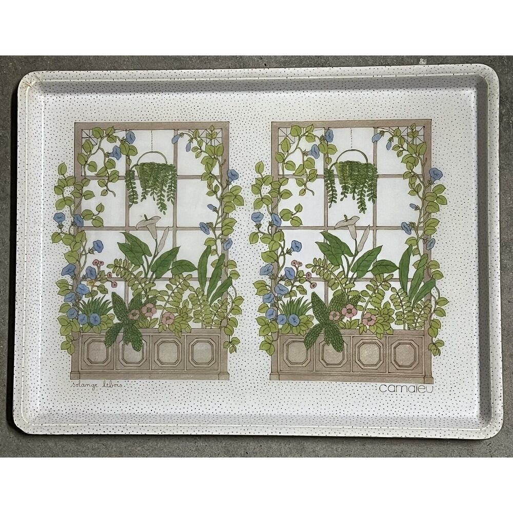 Vintage Alpac Tray Garden Trellis-Camaieu by Solange Lebois Fiberglass France